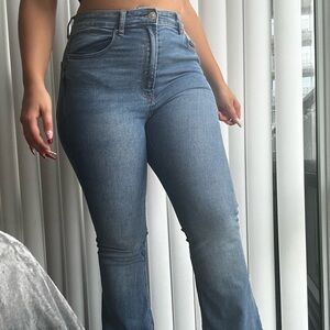 High waist flare jeans